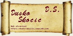 Duško Skočić vizit kartica